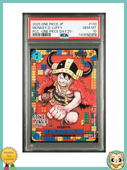 PSA 10 Luffy P-110 Premium Card Collection ONE PIECE DAY 25 Japanese 2025 - Image 1
