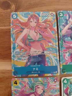 Heroins ONE PIECE Nico Robin Nami Jewelry Bonney P-111~114 Event Promo Card Set - Image 2