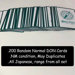 ONE PIECE TCG Authentic Lot Bulk Bundle Set 200 Japanese NORMAL DON Card Game - Image 2