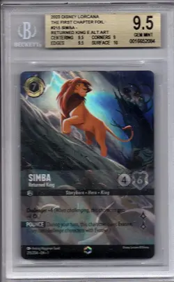 Disney Lorcana The First Chapter Foil Enchanted 215/204 Simba Returned Lion King - Image 1