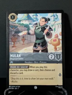 Mulan - Disguised Soldier - Archazia's Island - 193/204 Lorcana Common Non Foil - Image 1