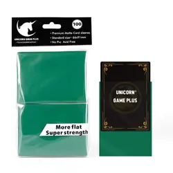 100PCS Matte Green Card Sleeves – 66x91mm Standard Size TCG Protectors - Image 2