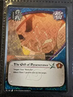 Naruto Card TCG CCG The Gift Of Perseverance 110 Holographic Rare Played - Image 1