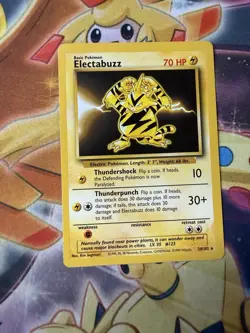 Electabuzz 20/102 Non Holo Rare Base Set Unlimited 1999 Pokemon Card - Image 1