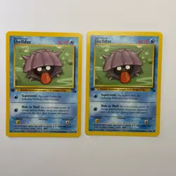 Pokemon TCG Shellder Fossil #54/62 2-Card Lot WOTC Vintage 1999 1st Edition - Image 1
