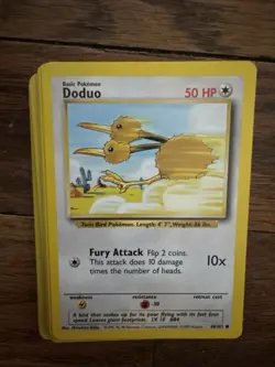 1999 DODUO 48/102 Pokemon Base Set Card LP/MP WOTC Common - Image 1