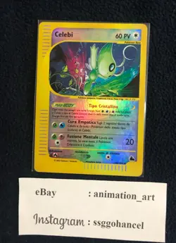 Pokemon Skyridge Crystal Celebi Card 145/144 Reverse Holo Secret Rare LP ITALIAN - Image 1