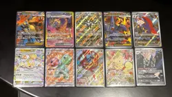 Pokemon TCG Full Art/EX Holo Lot 10 Cards - Image 1