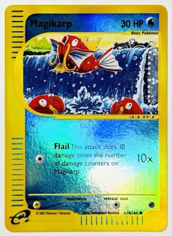 2002 Pokemon Expedition Base Set 118/165 Magikarp Reverse Holo Card NM !! - Image 1