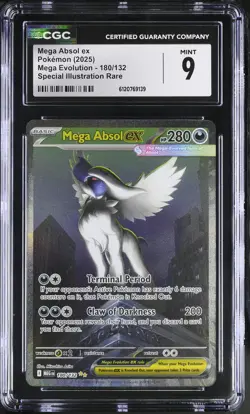 CGC 9 Mega Absol ex 180/132 Holo SIR Mega Evolution Pokemon Card - Image 1