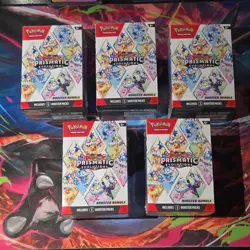 Pokemon Scarlet & Violet Prismatic Evolutions Booster Bundle Collectors 5 Boxes - Image 1