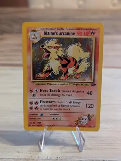 Blaine's Arcanine Gym Challenge 1/132 Near Mint Vintage Pokemon - Image 1