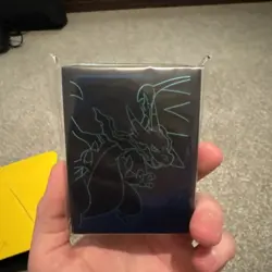 Pokemon TCG Phantasmal Flames Sealed Etb Sleeves Mega Charizard X (65 Sleeves) - Image 1