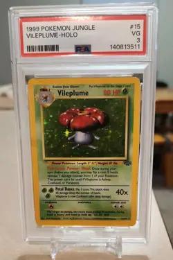 [PSA 3] 1999 Pokemon Jungle Vileplume -Holo #15 - Image 1