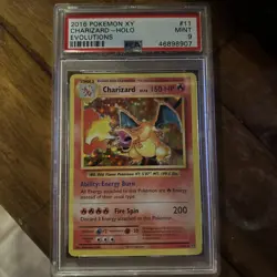 2016 Pokemon XY Charizard Holo Evolutions #11 PSA 9 - Image 1