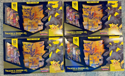 Lot of *FOUR* Pokemon TCG Pikachu Zekrom Tag Team Premium Collection Box Sealed! 820650809910 - Image 1