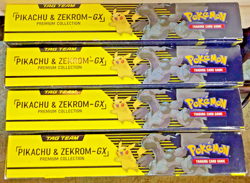 Lot of *FOUR* Pokemon TCG Pikachu Zekrom Tag Team Premium Collection Box Sealed! 820650809910 - Image 2
