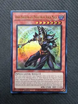 Yugioh Dark Magician the Magician of Black Magic 1st Ed Ultra Rare INFO-EN006 NM - Image 1