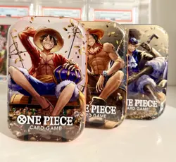 One Piece TCG Tin Pack Set Vol. 2 (TS-02, OP13) New Factory Sealed Set Of 3 - Image 1
