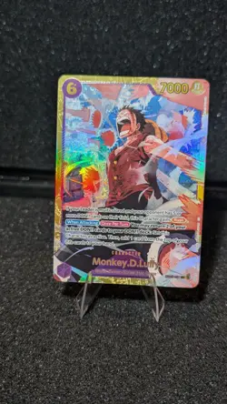 One Piece Monkey D Luffy EB02-061 Alt Art Gold English - Image 1