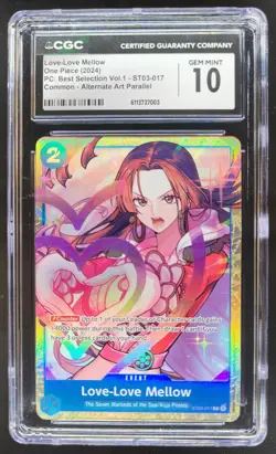 2024 ONE PIECE CCG LOVE-LOVE MELLOW ALT ART ST03-017 CGC 10 A PT - Image 1