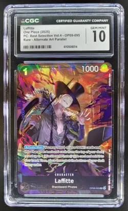 2025 ONE PIECE CCG LAFFITTE RARE ALT ART OP09-095 CGC 10 A PT - Image 1