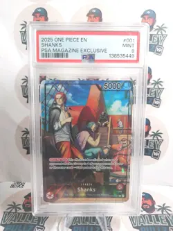 Shanks OP09-001 One Piece TCG July 2025 Promo PSA Limited Edition PSA 9 - Image 1