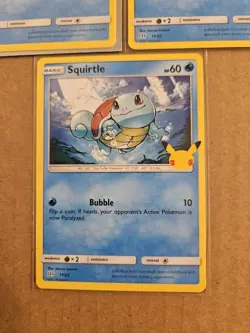 (3) 2021 McDonald's 25th Anniversary POKEMON Cards 17/25 SQUIRTLE Base Card - Image 4