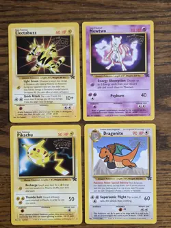 Pokemon Wotc Black Star Promo 1st Movie Cards #2,3,4&5 **Not Played** - Image 1
