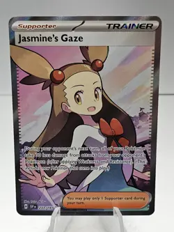 Pokemon TCG Jasmine's Gaze 233/191 2024 Surging Sparks Ultra Rare Card - Image 1