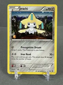 HD Swirl Jirachi XY195 Cosmo Pokemon XY Promo Holo Rare Card Mew Tail #6 - Image 1