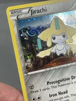 HD Swirl Jirachi XY195 Cosmo Pokemon XY Promo Holo Rare Card Mew Tail #6 - Image 2