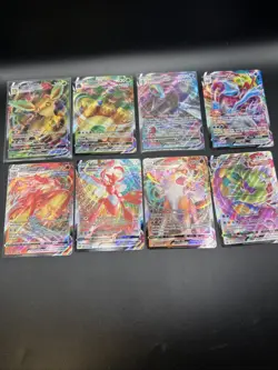 Set Of 8 VMax Pokemon Cards Leafeon Inteleon Scizor NM - Image 1