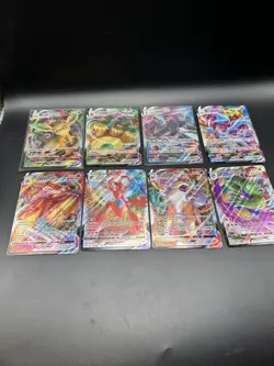 Set Of 8 VMax Pokemon Cards Leafeon Inteleon Scizor NM - Image 3
