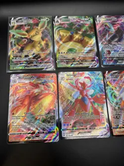 Set Of 8 VMax Pokemon Cards Leafeon Inteleon Scizor NM - Image 4