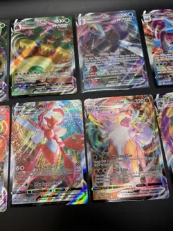 Set Of 8 VMax Pokemon Cards Leafeon Inteleon Scizor NM - Image 5
