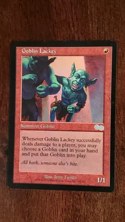 Goblin Lackey Urza's Saga EX/LP 190/350 MTG Magic the Gathering Uncommon Red - Image 3
