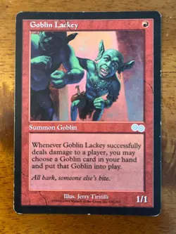 Goblin Lackey - Moderately Played MP - Urza's Saga - MTG: Magic the Gathering - Image 1