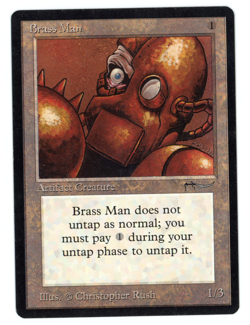 Brass Man -- MTG (SP Quality) - Arabian Nights - See scans!! - Image 1