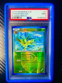 Leafeon (Team Plasma) 11/116 Plasma Freeze Reverse Holo Pokemon 2013 PSA 9 - Image 1