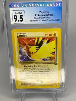 Pokemon TCG Zapdos Wizards Black Star Promos 23 CGC 9.5 (now 10) ERROR - Image 1