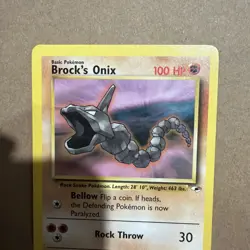 Brock's Onix Gym Heroes Pokemon TCG 69/132 Unlimited Common - Image 2