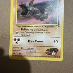 Brock's Onix Gym Heroes Pokemon TCG 69/132 Unlimited Common - Image 3