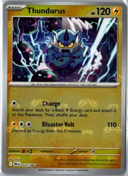 Thundurus (Master Ball Pattern) SV: Black Bolt 033/086 NM Pokemon - Image 1