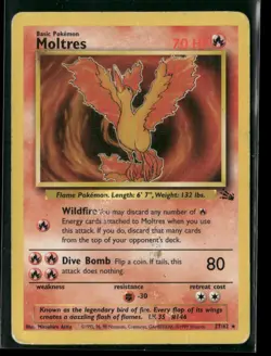 Pokemon Fossil #27/62 Moltres - Image 1