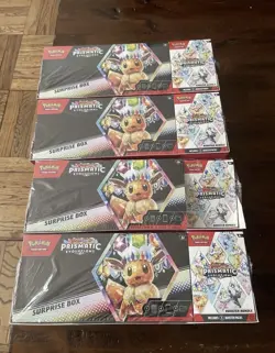 Pokemon Sam's Club Prismatic Evolutions Surprise Box + Booster Bundle Lot Of 4‼ - Image 1