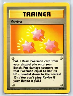 Revive 089/102 Base Set Regular WOTC Vintage Pokemon TCG Creased At Top - Image 1