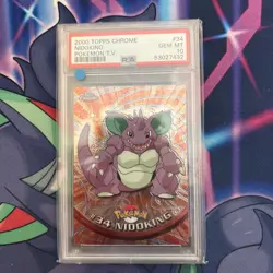 2000 TOPPS CHROME POKEMON T.V. #34 NIDOKING PSA 10 - Image 1