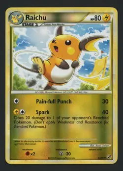 Raichu 33/90 Reverse Undaunted Uncommon Pokemon TCG - Image 1