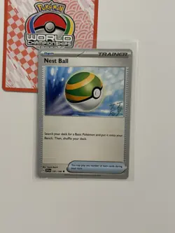 Nest Ball 181/198 2023 Pokemon World Championships Variant Scarlet Violet Base A - Image 1
